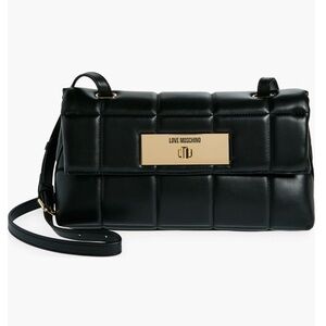 NWT Love Moschino Quilted Borsa Black Crossbody Shoulder Bag